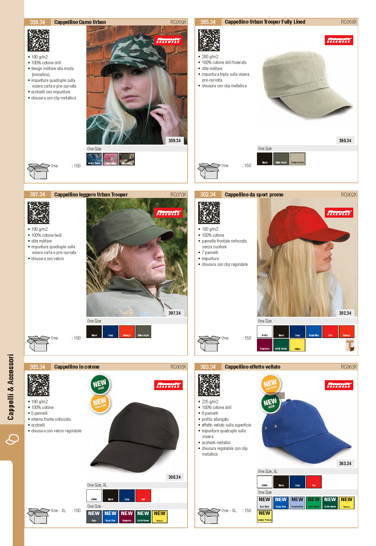 Cappellino Result Camo Urban, Cappellino Result Urban Trooper, Cappellino Result Sport Promo