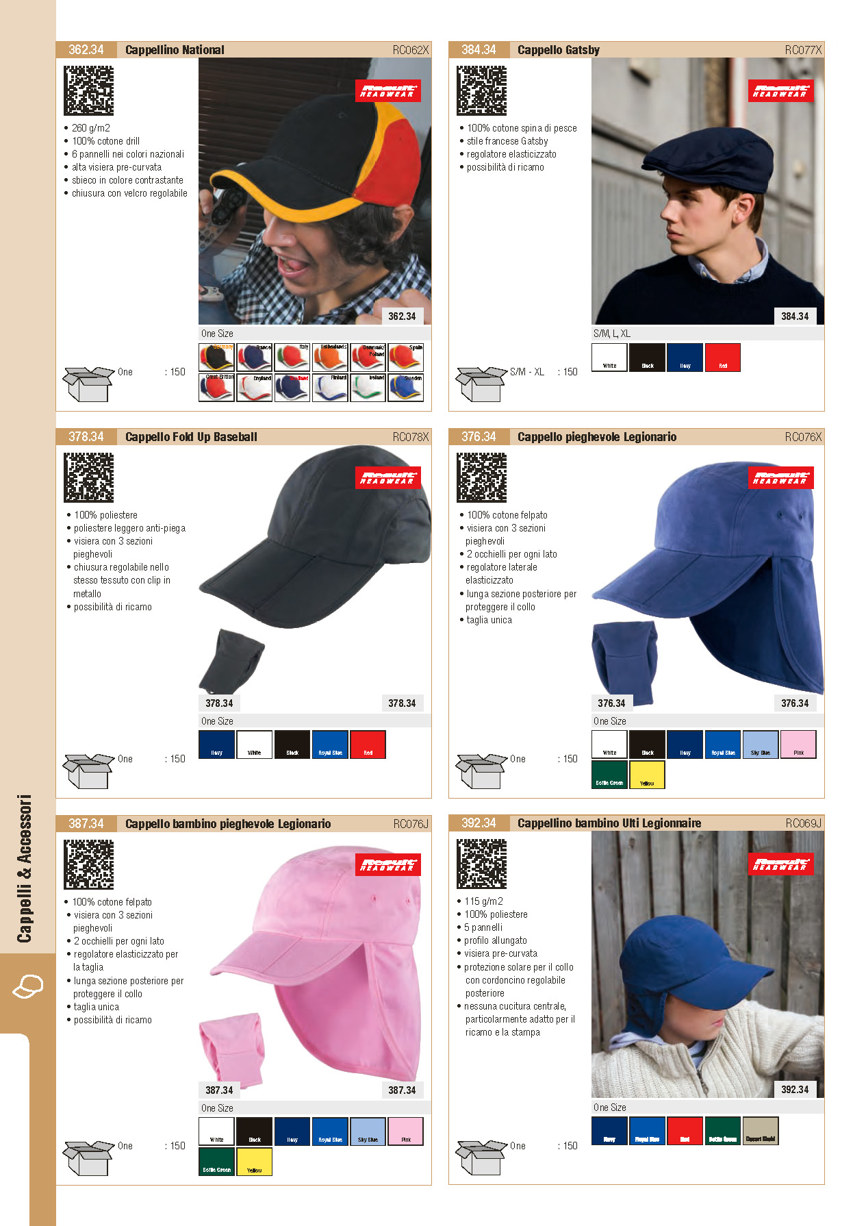 Cappellino Result National, Cappellino Result colori nazionali, Cappellino Result Legionnaire