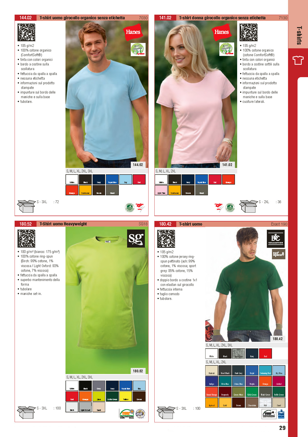 Tshirt Hanes 7030, Tshirt Hanes 7130, Tshirt Sg 18, Tshirt B&C Exact 190