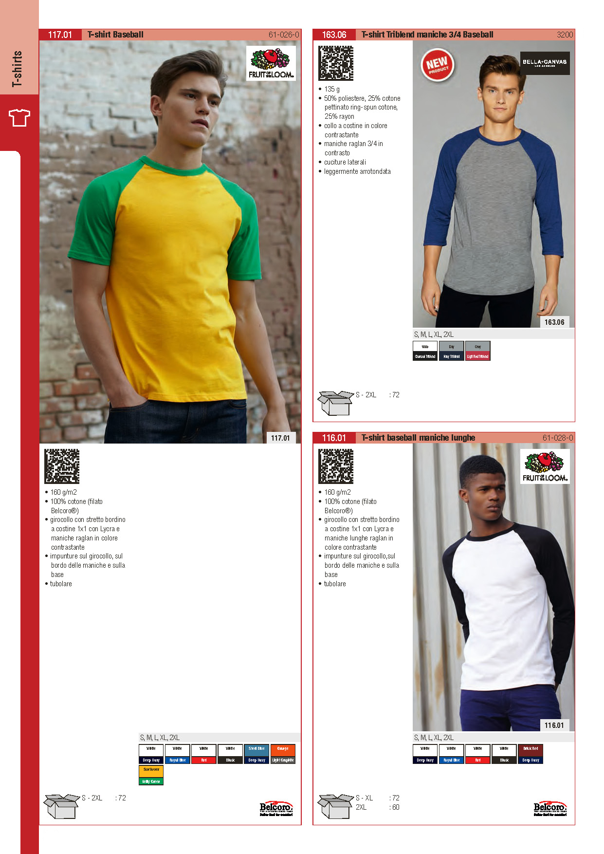 Tshirt Fruit Of The Loom Baseball, Tshirt Bella Canvas Baseball